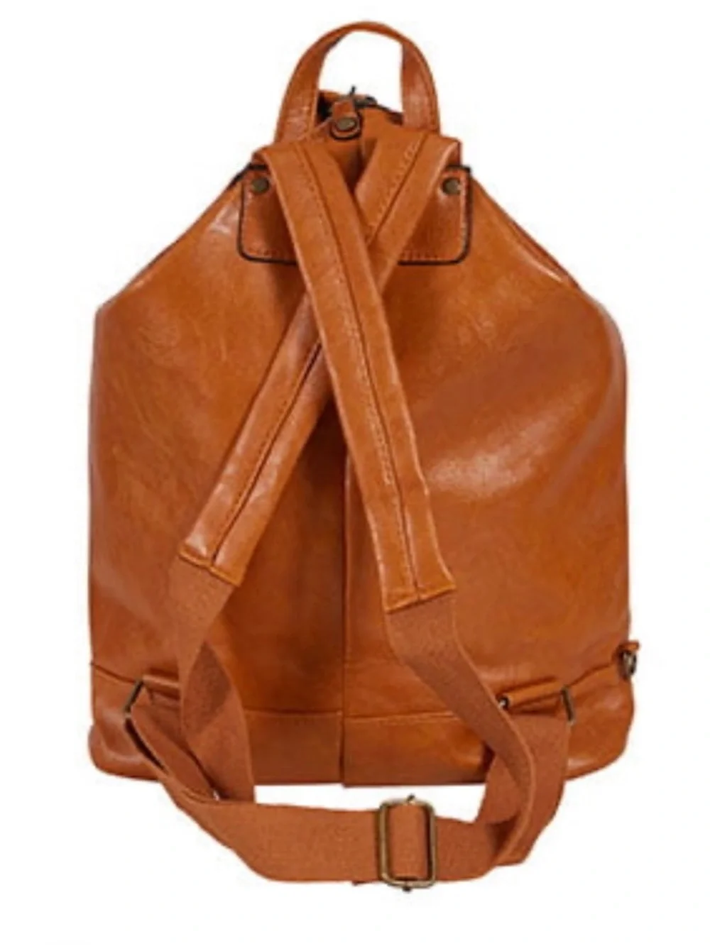 Celestino Camel Faux Leather Triangle Zip Backpack - NEW WITH TAGS